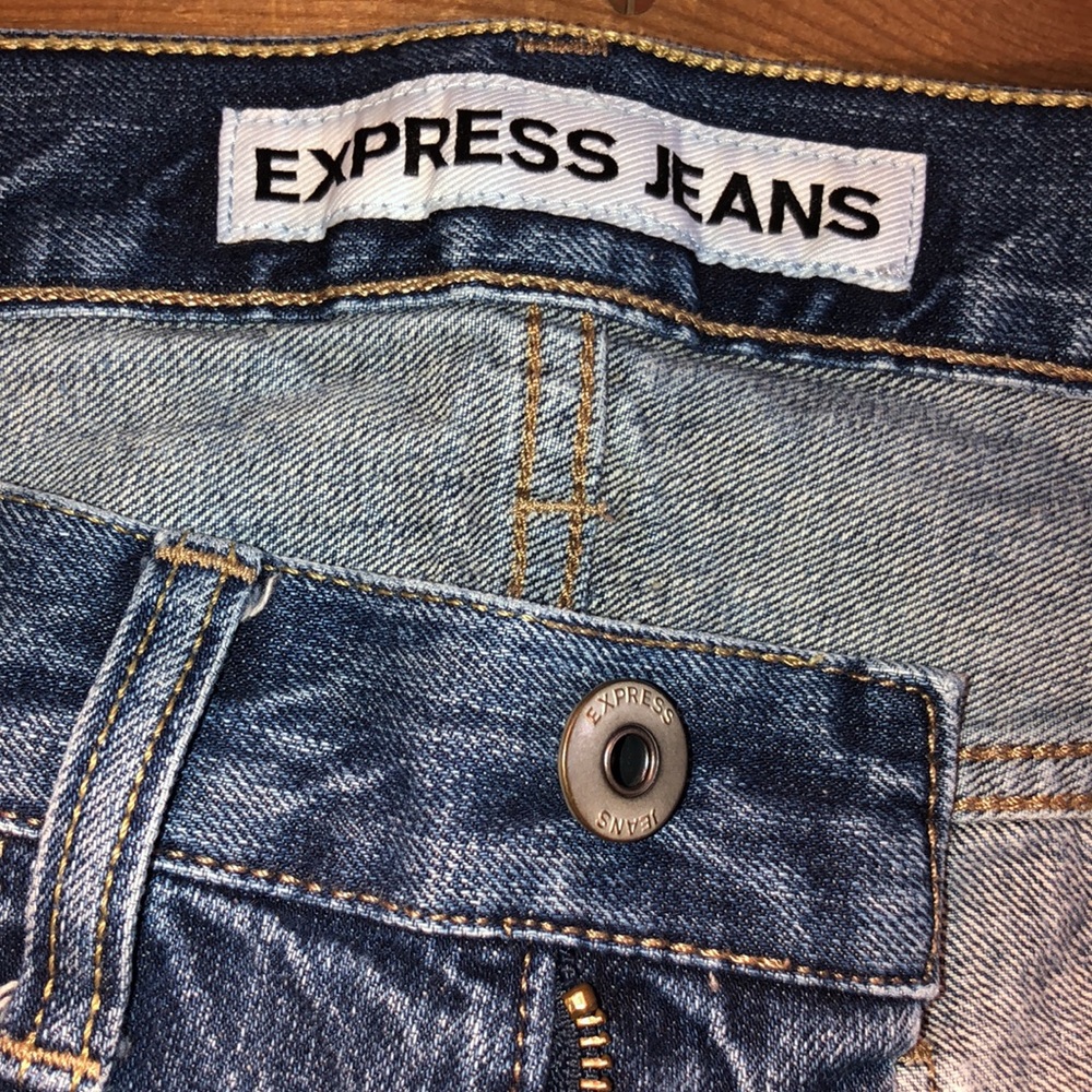 Express men’s jean shorts dark wash 30 - Picture 5 of 8